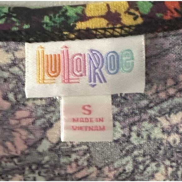 LuLaRoe Women’s Swing Dress Small Multicolor Floral Print Short Sleeve Stretch - Picture 4 of 7